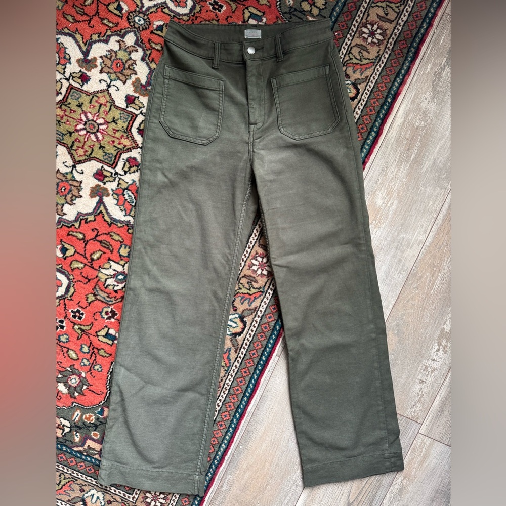 Faherty Stretch Terry Pants Olive Green Size 29